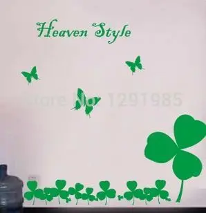 Чистый свежий клевер английская буква стикер на стену креативный детский сад