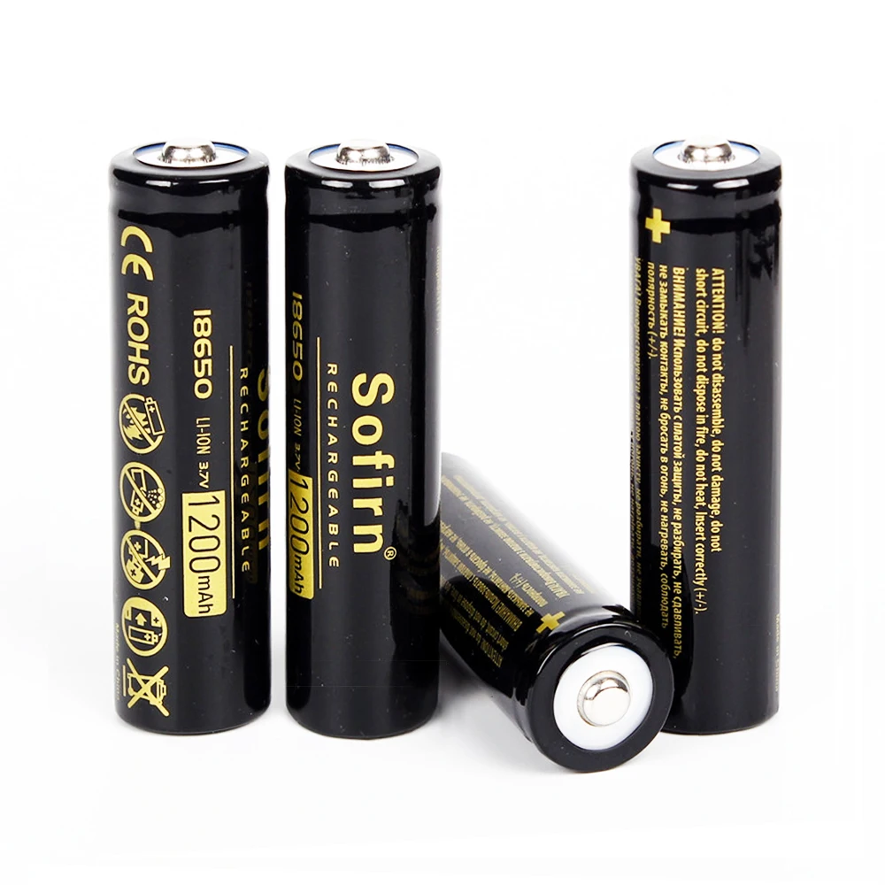 Sofirn 18650 перезаряжаемая батарея 1200mah 3 7 V литиевые батареи мощная ячейка для защиты