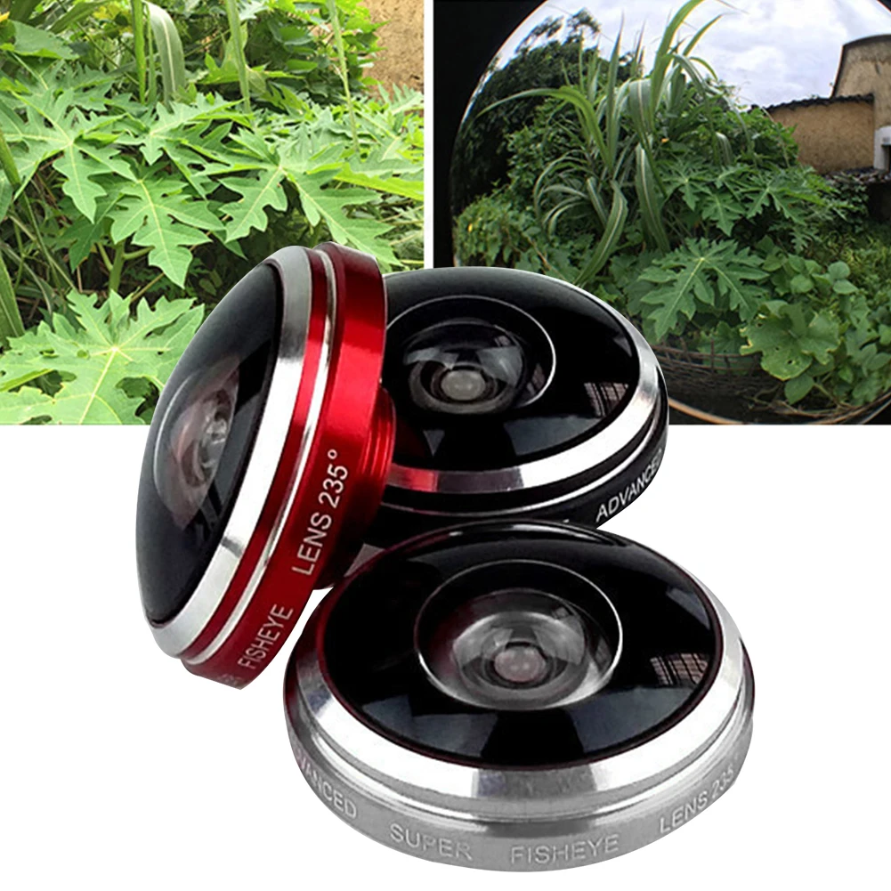 235 градусов Отделяемая широкоугольная HD круглый рыбий глаз с зажимом внешний