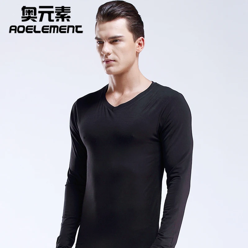 Нижнее белье мужское облегающее базовое с V образным вырезом|Кальсоны| |