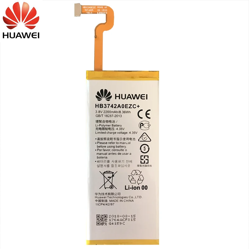 Huawei оригинальный телефон Батарея HB3742A0EZC + для huawei Ascend P8 Lite 2200 mAh Замена батарей