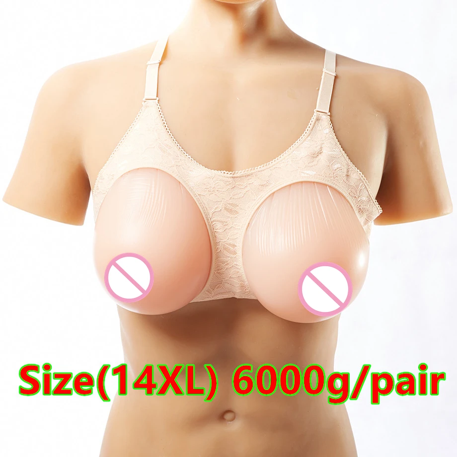 

6000g/pair Huge Breast Form Artificial Breast Boobs False Breasts Silicone Breast Prosthesis Crossdresser Drag Queen Shemale