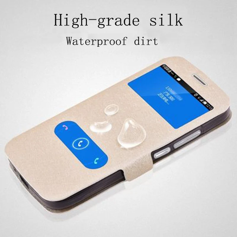 For Huawei Ascend B199 case phone cover Smart View Window PU Leather shell B 199 Flip back | Мобильные телефоны и