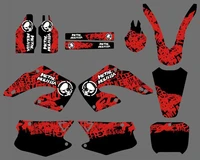 0178 redblack new style team decals stickers graphics for cr125 cr250 2000 2001