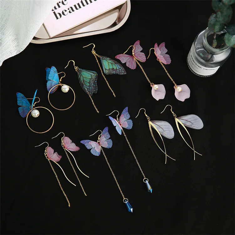 Сладкая фея серьги с крыльями дизайном стрекоза aros mujer oreja aretes де bijoux oorbellen мужские