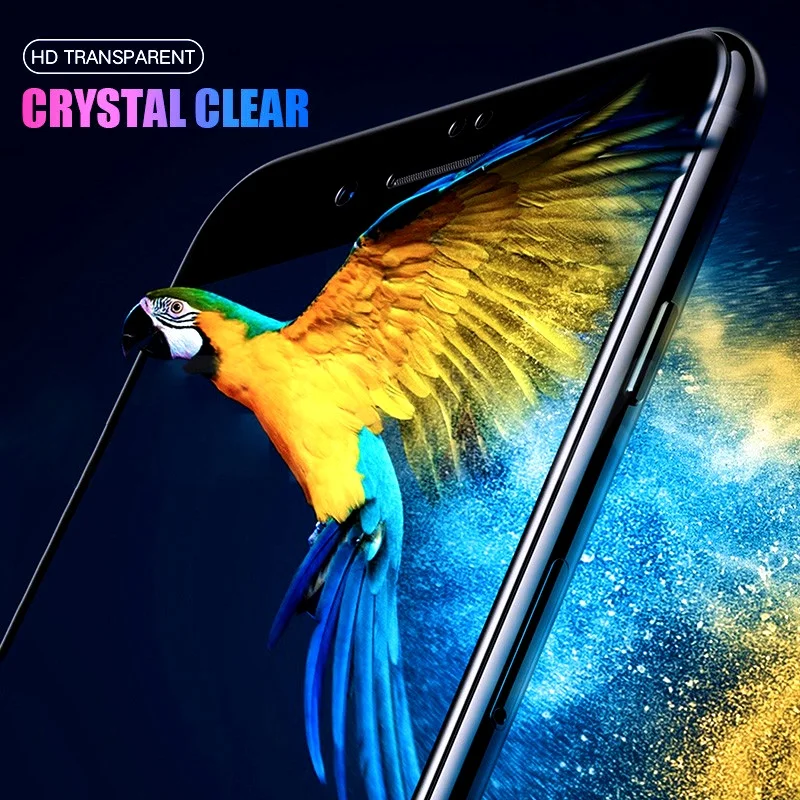 5D Полная защитная стеклянная пленка для iPhone 7 8 6S Plus Защитная экрана XS Max X XR