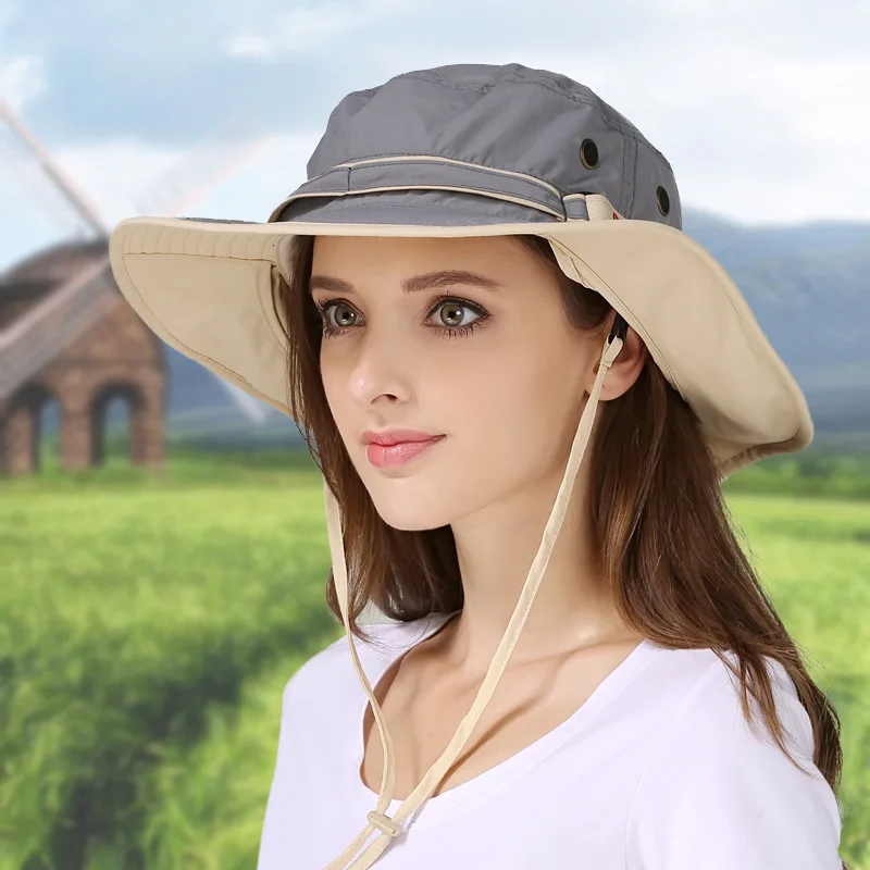 Панама с широкими полями для мужчин и женщин водонепроницаемая уличная шляпа