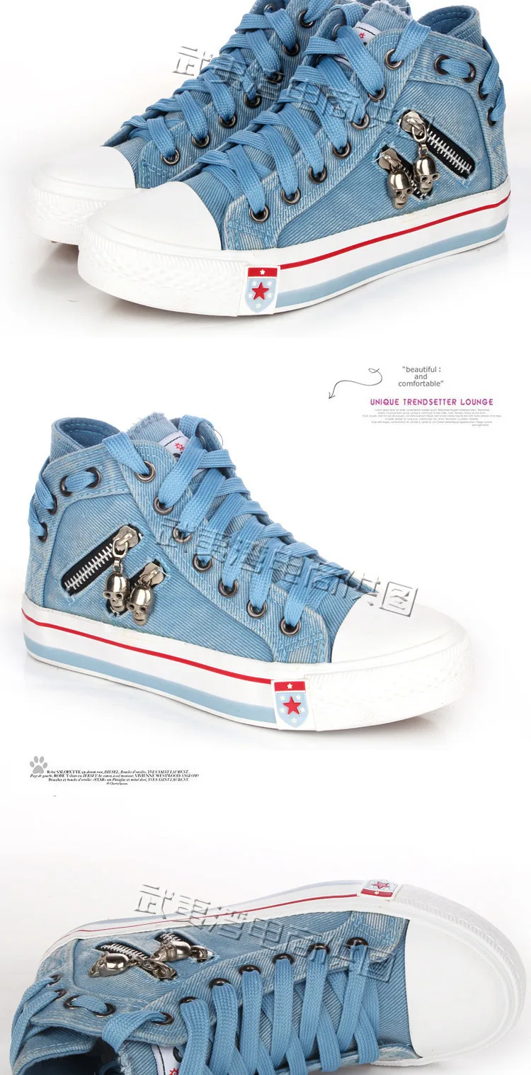 Женские модные кроссовки; Джинсовая парусиновая обувь; сезон весна-осень; повседневные кроссовки для прогулок и скейтборда; обувь на шнуровке; Femmes