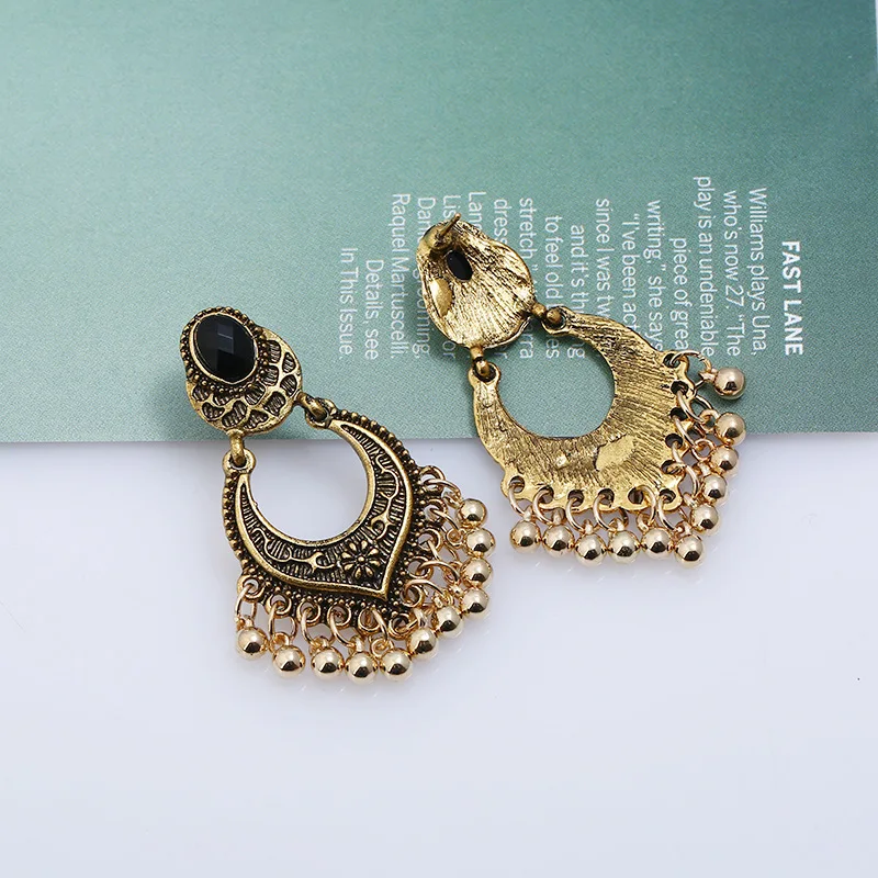 Женские длинные серьги-подвески в стиле бохо ювелирные изделия резные