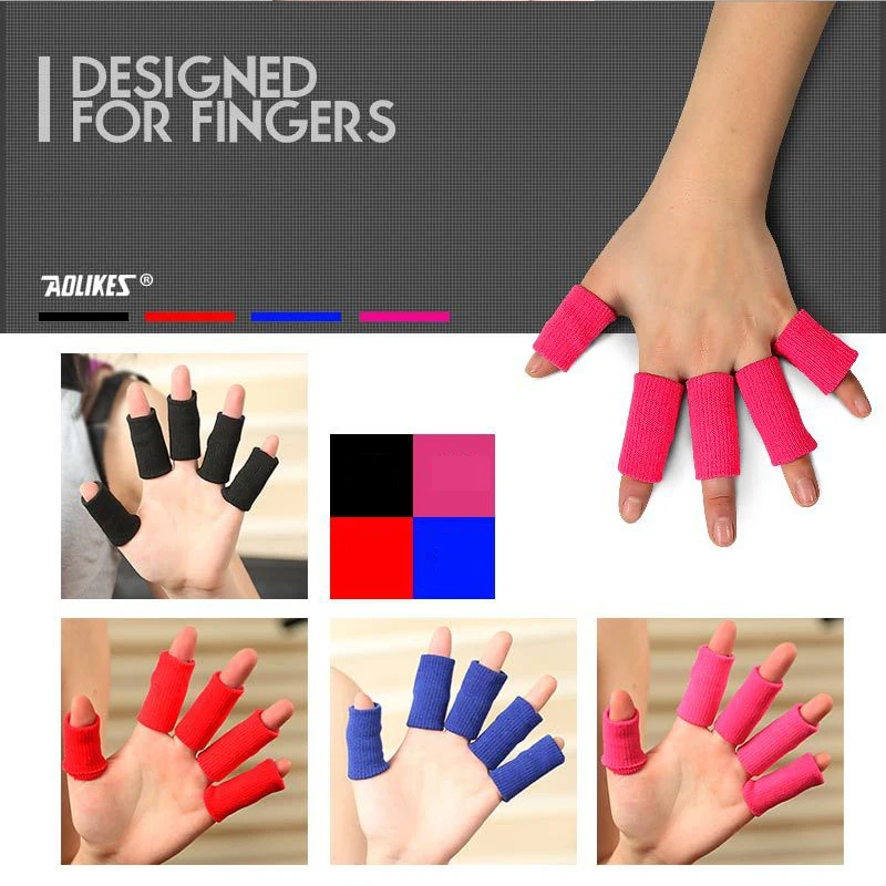 

Профессиональная защита для пальцев 5 шт./лот, спортивная защита для баскетбола, волейбола, рукав для пальцев, напальчник для половины пальц...