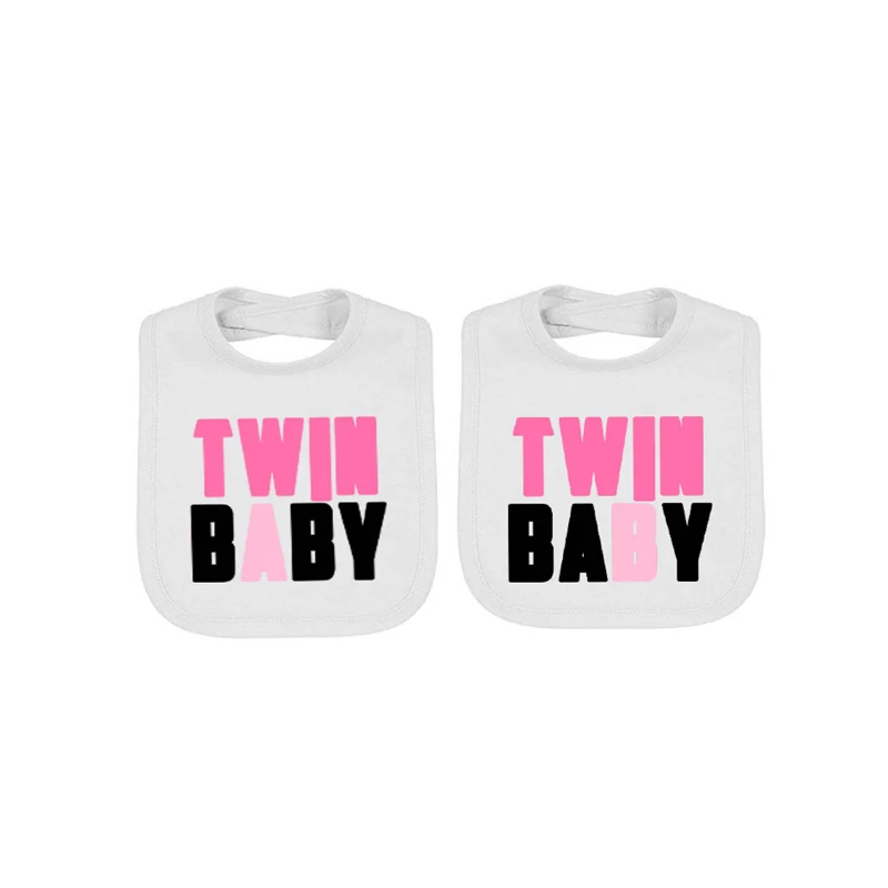 

YSCULBUTOL twin baby pink Twin Set Unisex Newborn Baby Bibs