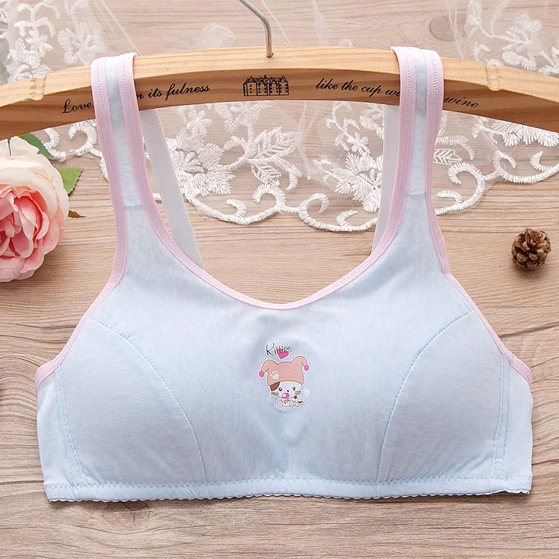 Детское нижнее белье для девочек-подростков мягкие дышащие бюстгальтеры из