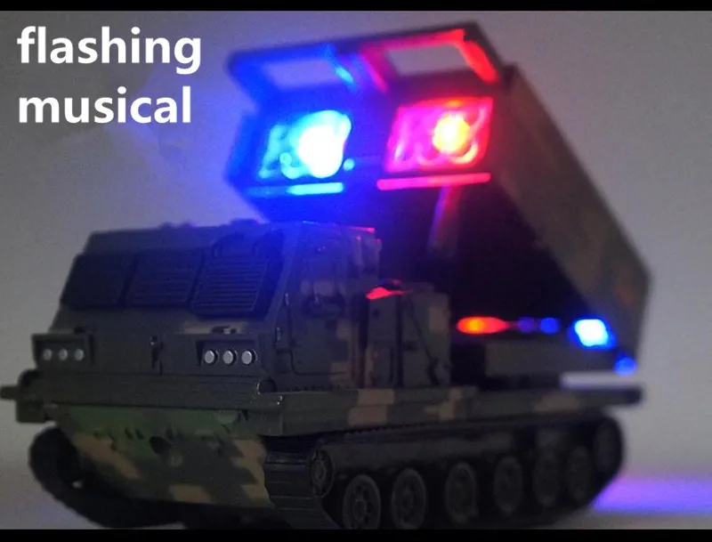 1:36 alloy rocket launcher models military model metal diecasts toy vehicles pull back &amp flashing musical free shipping |