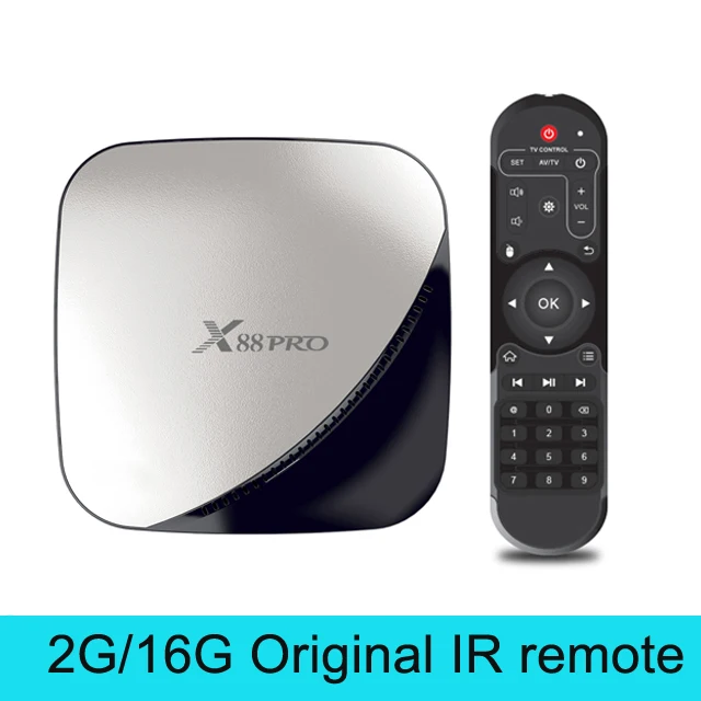 2G 16G X88 pro Android 9,0 Smart HD TV box 2/4 GB Оперативная память RK3318 Quad core 2,4G& 5G двухъядерный процессор Wi-Fi медиа-плеер поддерживает YouTube HD Ott Декодер каналов кабельного телевидения - Цвет: 2G 16G