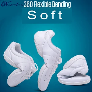 New Kids Girls White Sneakers Modern/Jazz/Hip Hop Dance Shoes Competitive Aerobics Shoes Soft Sole F in India