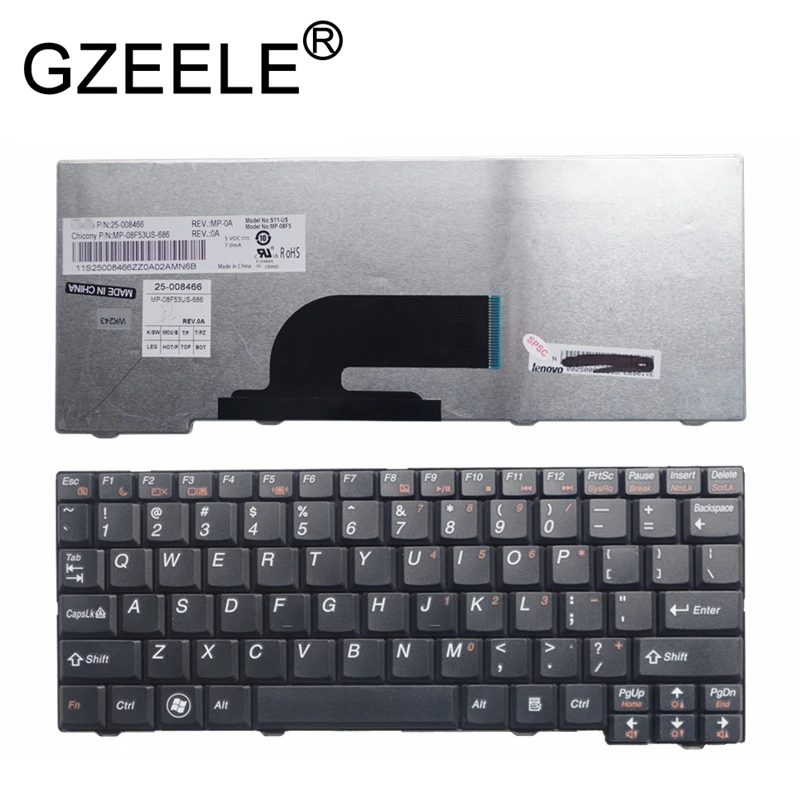GZEELE Новинка для IBM LENOVO IdeaPad S10 2 S11 US клавиатура 25 008466 MP 08F53US 686 V103802AS1 английская