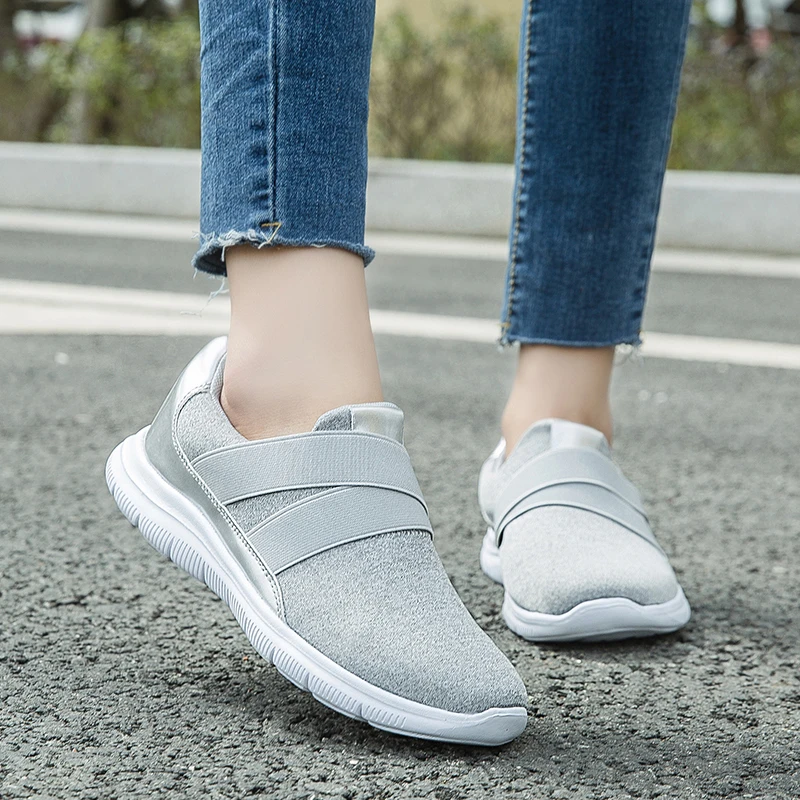 2019 Women top Quality Tennis Shoes Breathable Fabric Sneakers Comfort Sport Non-slip Fitness Shoe Ladies slip on Trainers | Спорт и