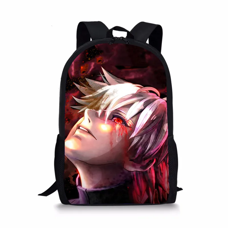 THIKIN аниме, школьные сумки для школьников, школьные рюкзаки Kaneki Ken для девочек и мальчиков, популярные по индивидуальному заказу - Цвет: 007