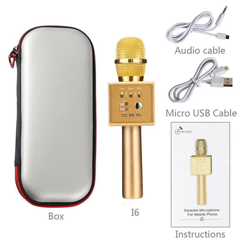 DOITOP Bluetooth KTV Magic Voice Change двойной динамик микрофон металлические микрофоны для