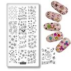 Ногти Санта Клаус рождественские снежинки изображения пластины аксессуары новый год Xms 3D шаблон для стемпинга для нейл-арта маникюрные трафареты