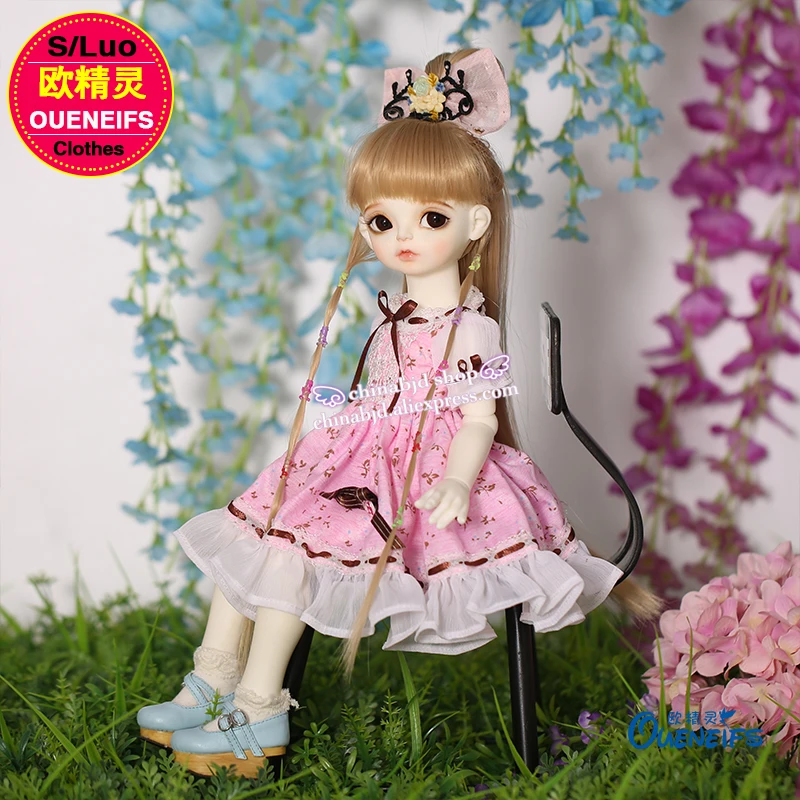 Одежда BJD 1/4 кукла белое розовое Цветочное платье для тела куклы RL YF4 до 34/