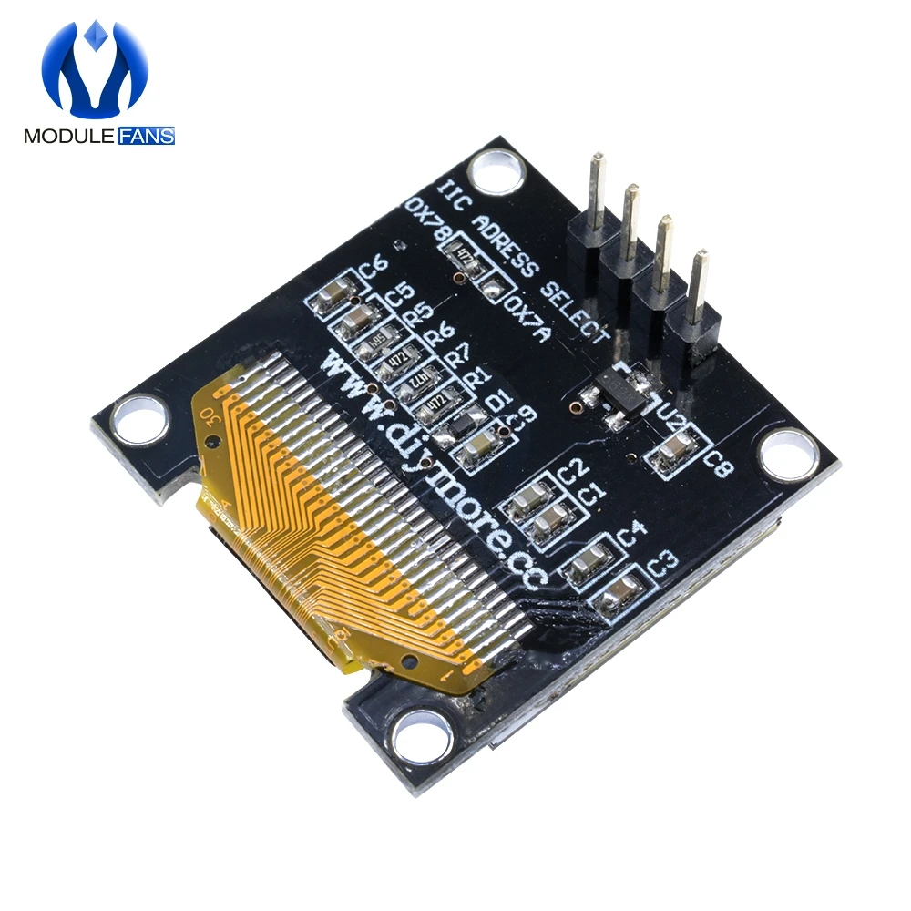 0,96 дюймов I2C IIC Серийный 128X64 128*64-белый топ с o-образным светодиодный Светодиодный Дисплей модуль совместим для Arduino STM32 контроллер драйвер платы 3V 5v