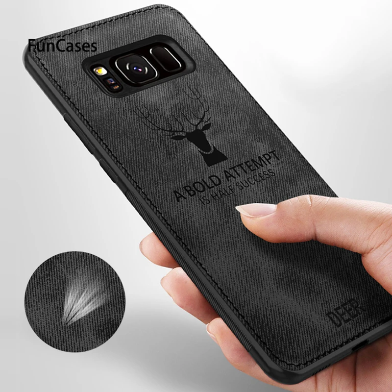 Роскошные ткань олень подушка безопасности для Чехлы samsung Galaxy S10E S10 S8 S9 плюс J5 J3 J7