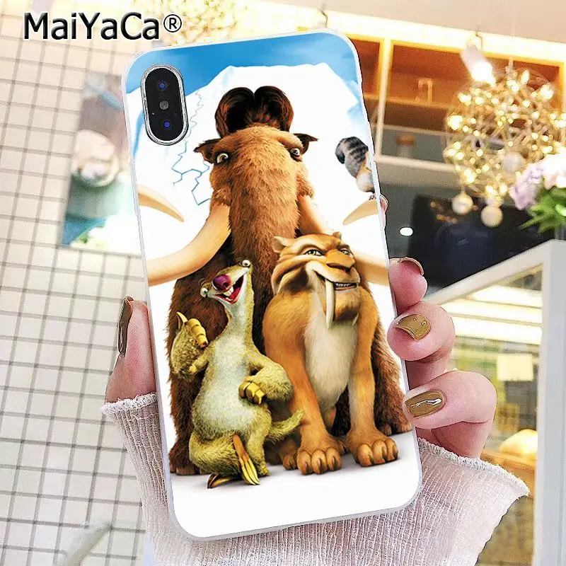 Мультяшный ледяной возраст чехол для телефона iphone 12 11 pro MAX X XS 6 6s 7 7plus 8 8Plus 5 5S SE XR 10 |