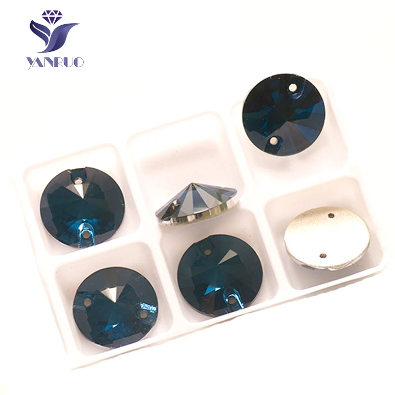 Yanruo 3200 Круглый Монтана Стекло Стразы для нашивки хрустальные камни плоской