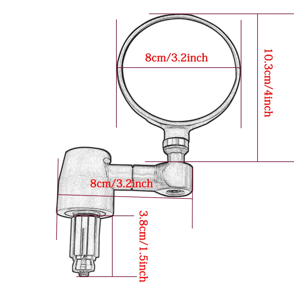 1 пара зеркал заднего вида мотоцикла круглый 7/8 &quotРучка Бар Конец Складная
