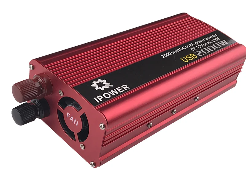 Профессиональный 2000W автомобильный инвертор DC 12V к AC 220V-240V Инвертор питания