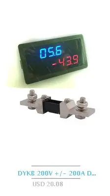 DC 50A 100A 200A 400A Холла Вольтметр Амперметр монитор батареи цифровой светодиодный Напряжение Ток заряда разряда изолированный 12 В 24 в автомобиль