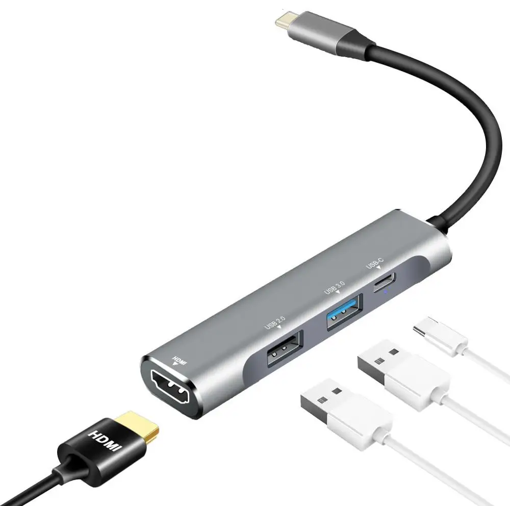 USB концентратор Thunderbolt 3/Type C HDMI адаптер для Macbook/pro 2018 Macbook Air/2018 новый Ipad pro HP DELL Thinkpad