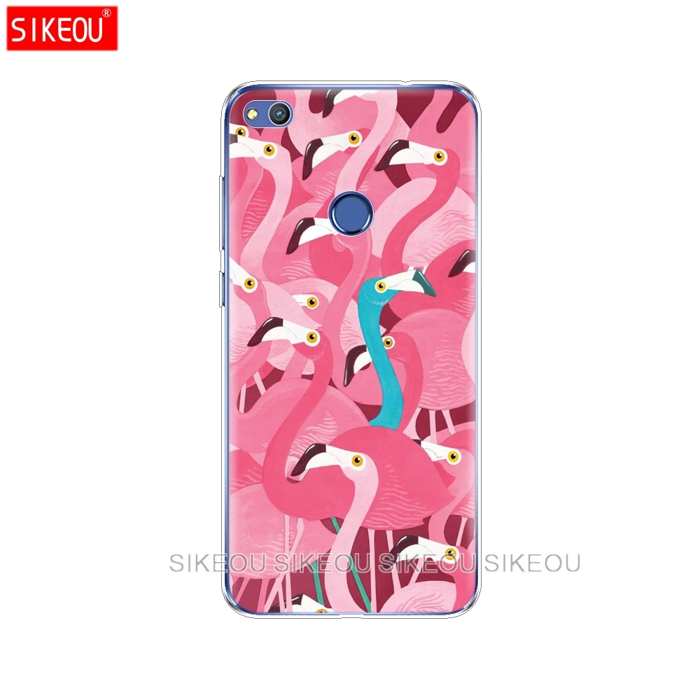 Силиконовый чехол для телефона Huawei P20 P7 P8 P9 P10 Lite Plus Pro 2017 P Smart 2018 Фламинго зеленые
