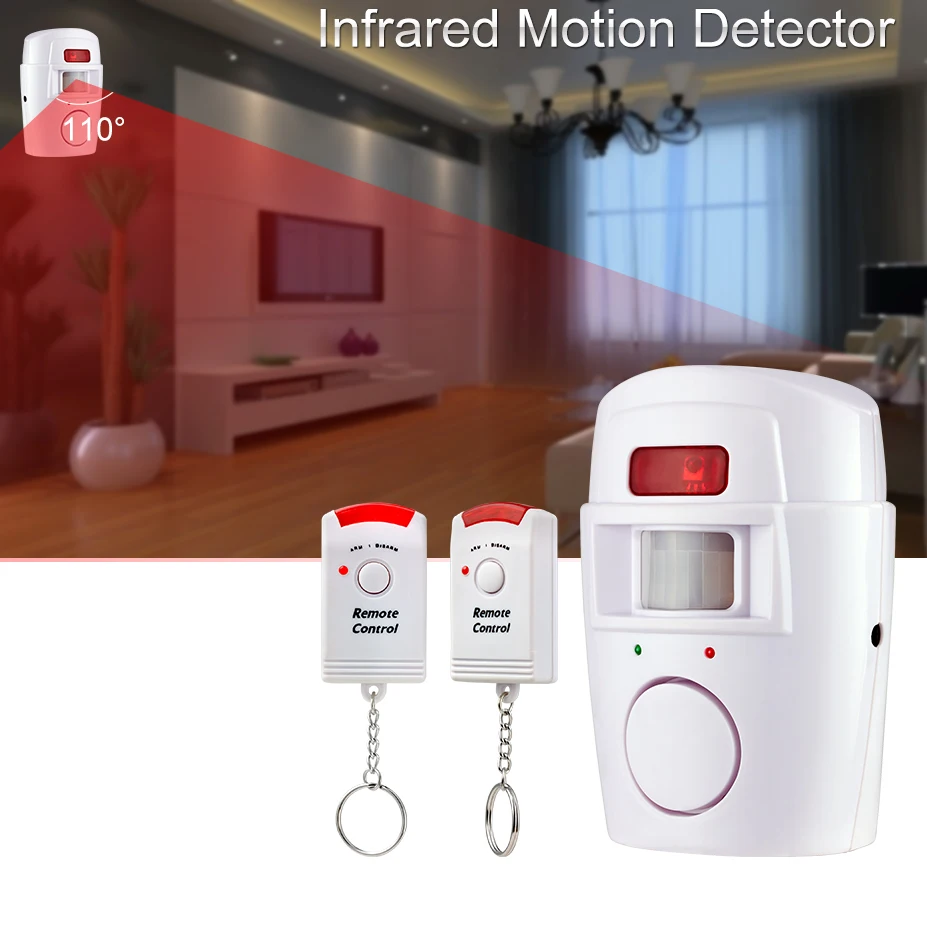 

Home Smart Wireless Home Security PIR Alert Infrared Sensor Alarm system Anti-theft Motion Detector Alarm 105DB Siren