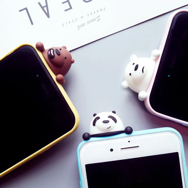 Чехол для телефона с мультяшным 3D милым медведем IPhone 8X6 XS 6S 7 мягкий чехол из ТПУ
