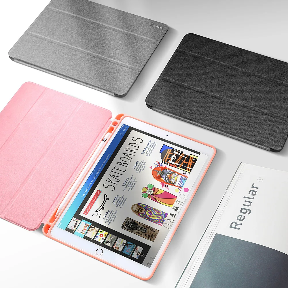 Умный чехол DUX DUCIS для iPad air 3 2019 кожаный книжка air3 10 5 дюйма с держателем карандашей
