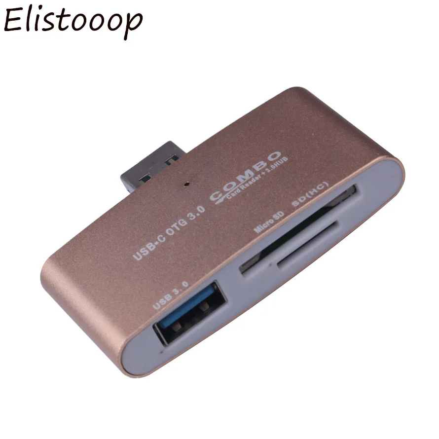 USB C OTG COMBO 3 0 HUB + CardRead Type кардридер мини адаптер для карт Type-C Android телефонов TF SD карты