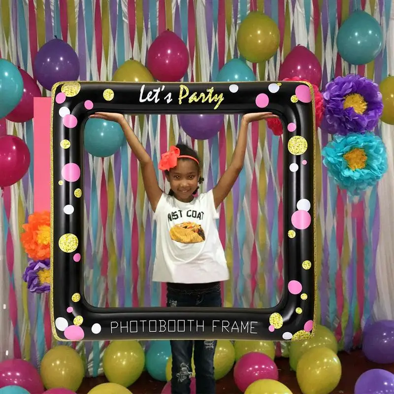 

Inflatable Frame Photo Booth Props Selfie Picture Frame Party Supplies for Birthday Bridal Shower Baby Shower Wedding Party
