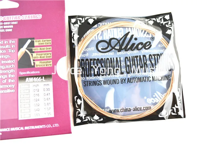 Alice AW466 легкие акустические гитарные струны с покрытием из высокоуглеродистой
