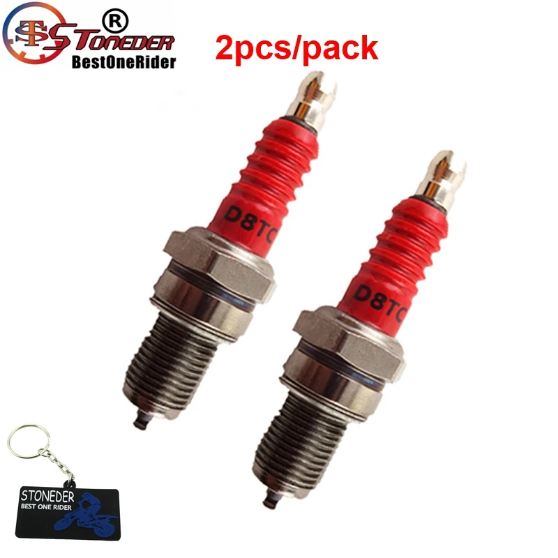Свеча зажигания STONEDER 2x Red D8TC для двигателя 150 куб. См 200 250 четырехъядерный карт