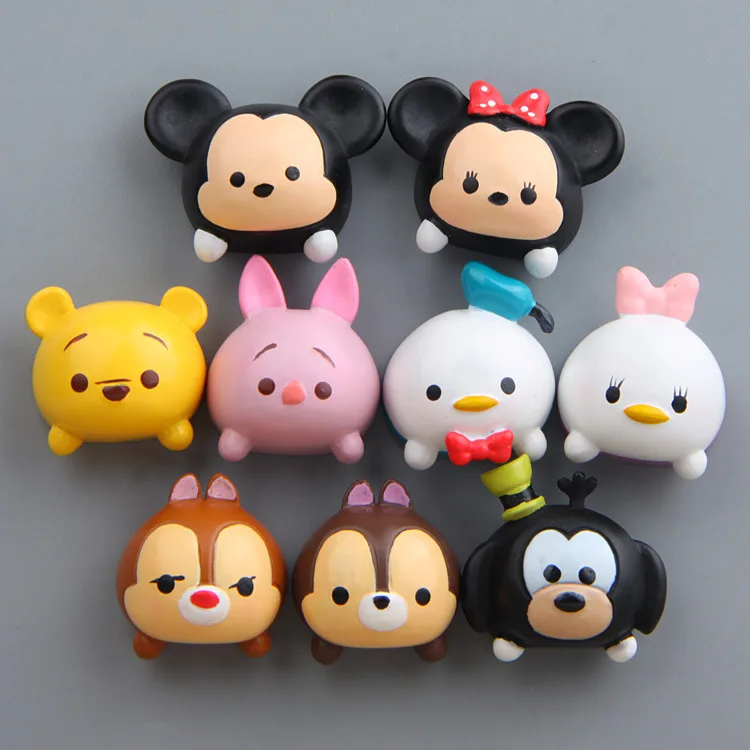 (4 шт./лот) Мультяшные головки Микки минневини медведь трехмерные наклейки на