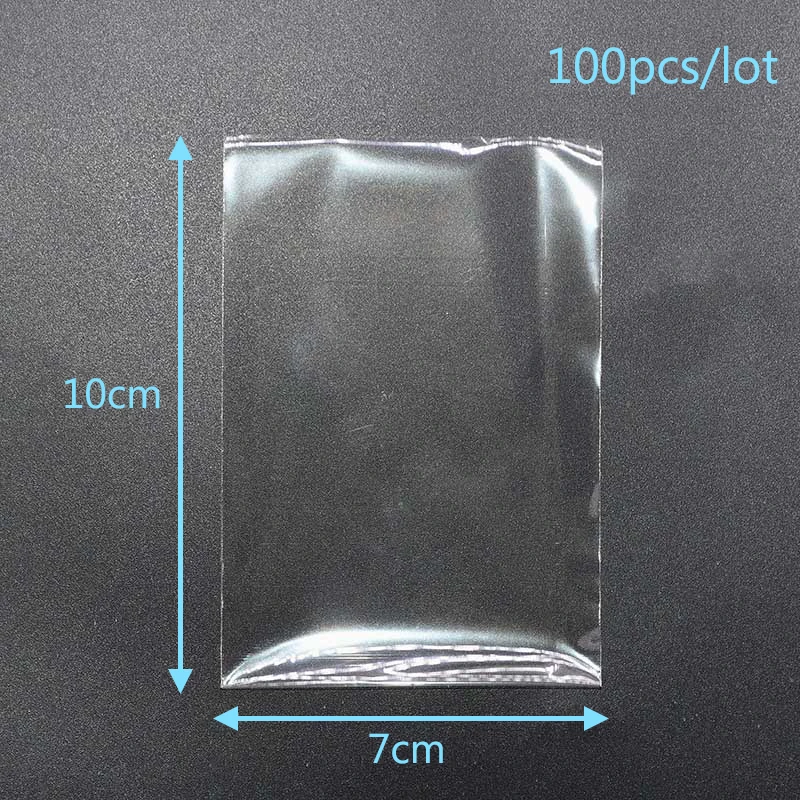 7x10cm 100 шт./лот конфеты леденец печенье прозрачный Opp пластиковые пакеты с уплотнением твист Галстуки упаковочный целофан мешок Свадебная вечеринка подарочная сумка - Цвет: 7x10cm
