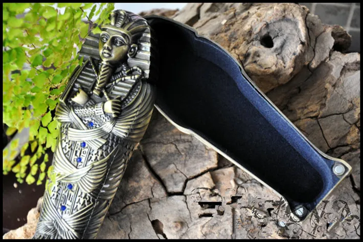 Металлическая ручка коробки египетский фараон фигурка подарок контейнер для