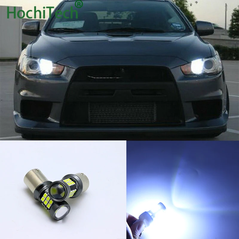 2 шт. Автомобильные светодиодные лампы 1156 BA15S P21W S25 для Mitsubishi Lancer или Evolution X|Фара