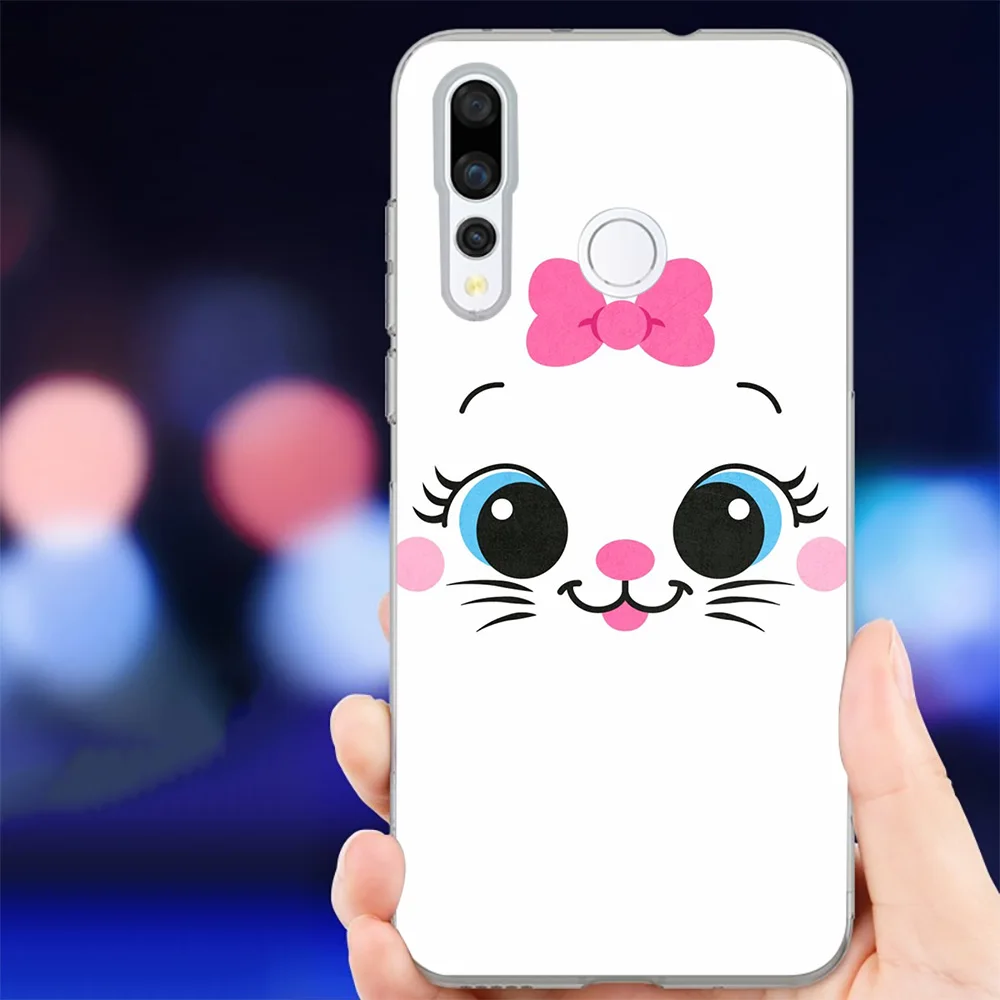 Мягкий силиконовый чехол для телефона IYICAO Cat smiling face с мультяшным рисунком Huawei Mate