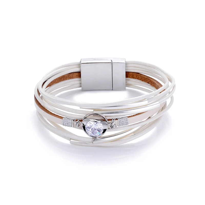 Новинка модный шарм с цирконом ccb трубка многослойный разноцветный шнур из