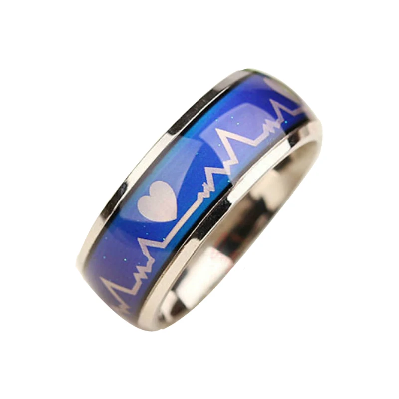 8 мм стальные кольца ювелирные изделия настроения для женщин Волшебные эмоции