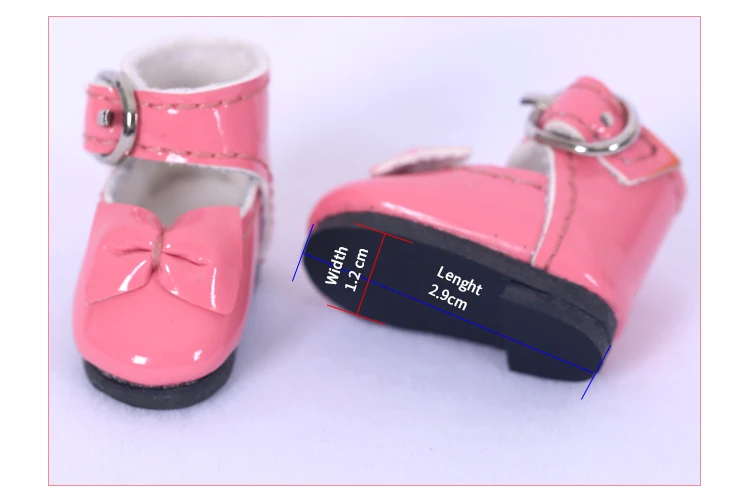 Shoes For BJD Doll 1/8 leather shoesMini Shoes For lati YOSD pukipuki BJD Dolls WX8-41 Length 2.9cm width 1.2cm Doll Accessories