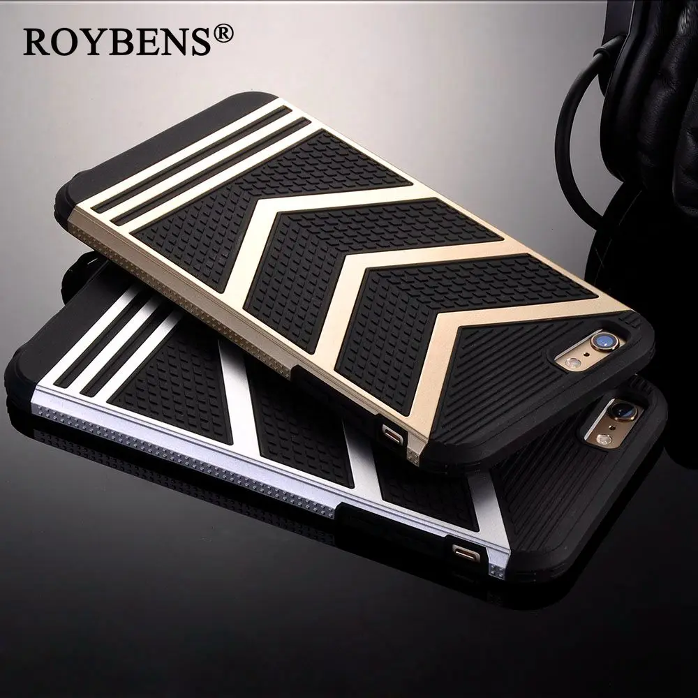 Roybens для iPhone 6 Чехол роскошные золотые Высокое качество PC ТПУ Гибридный чехол 7 S
